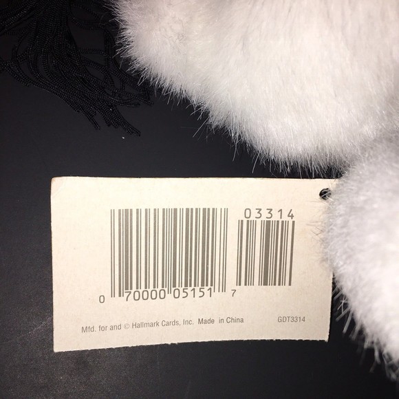 Hallmark 7” White Stuffed Plush Bear Graduate Cap Tassel New - Picture 5 of 7